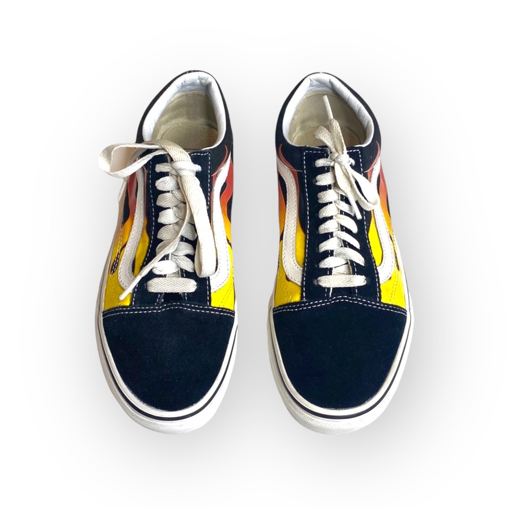 Vans™ ® ✌︎︎ Flame Old Skool Sneakers ✌︎︎ Black Skate Shoe Skateboard ✌︎︎ 7.5 Men - Picture 9 of 16